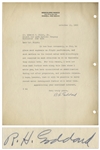 Scarce 1938 Letter Signed by Robert H. Goddard, the Father of Space Flight -- ...such matters as the rocket motor have accordingly not received as much attention... -- With JSA COA